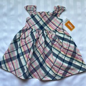 Gymboree, Plaid Sundress - Pink, Navy & Cream, Brand New